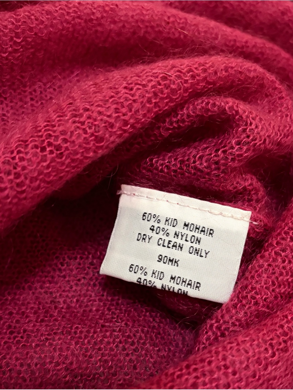 Eileen Fisher Kid Mohair Boxy Sweater Roll Neck Berry Red - Picture 10 of 12